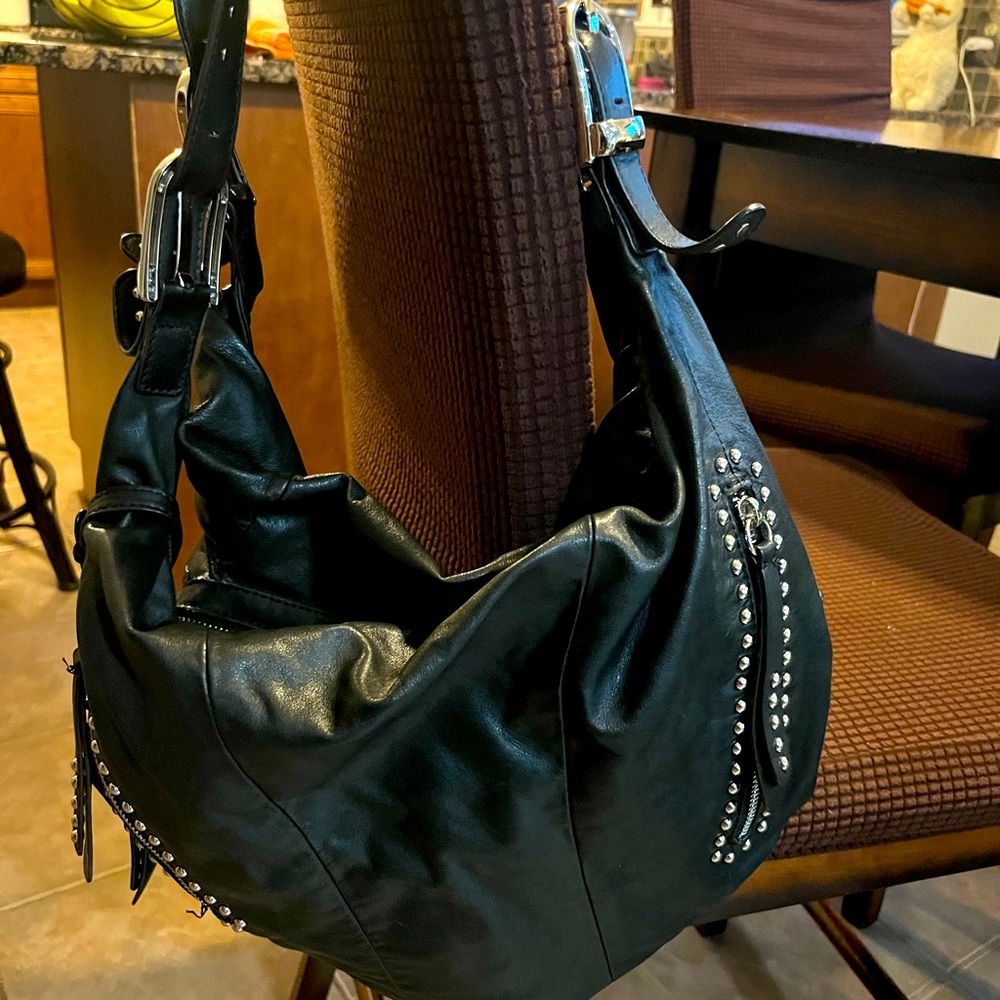 B Makowski leather hobo bag